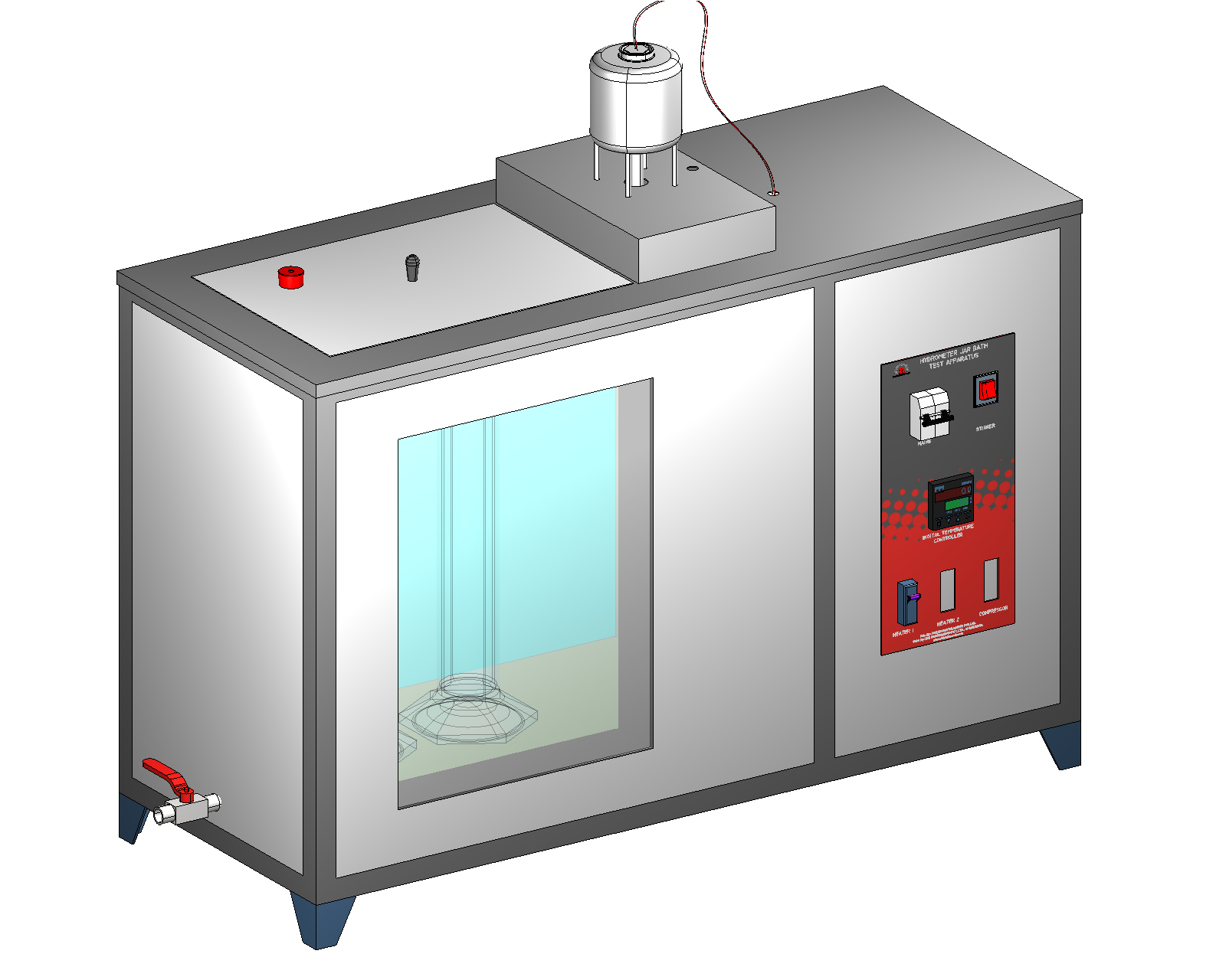 DENSIMETRY BATH-(API GRAVITY OF CRUDE PETROLEUM OIL)-(HEATING)-(ASTM D1298, D3142)